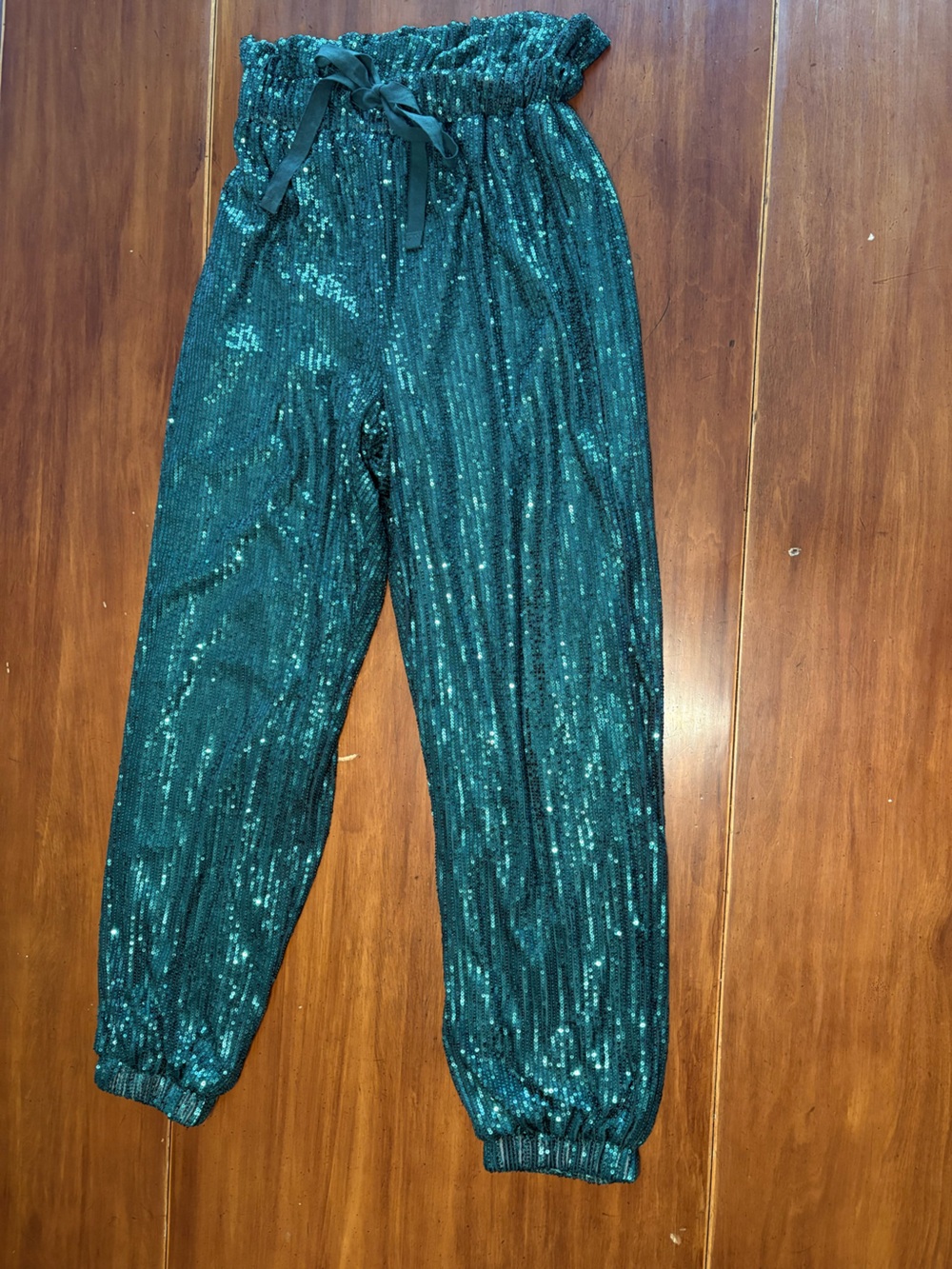 Green Sequin Women's - Jogger Style Sparkle Pants